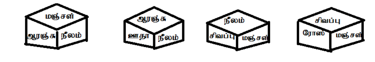 Dice positions for question 9